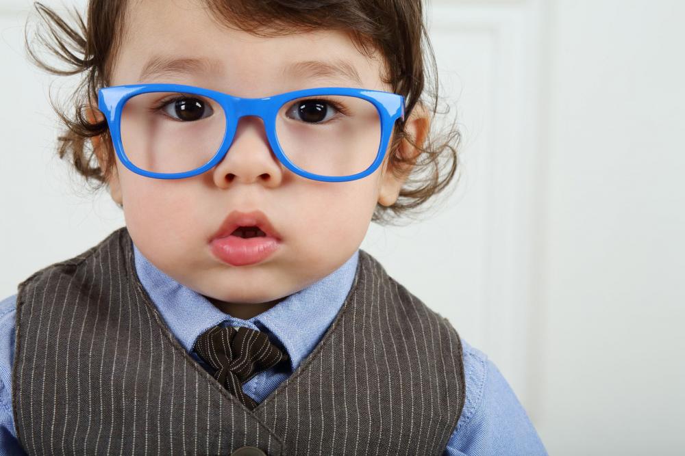 Child with eyeglasses